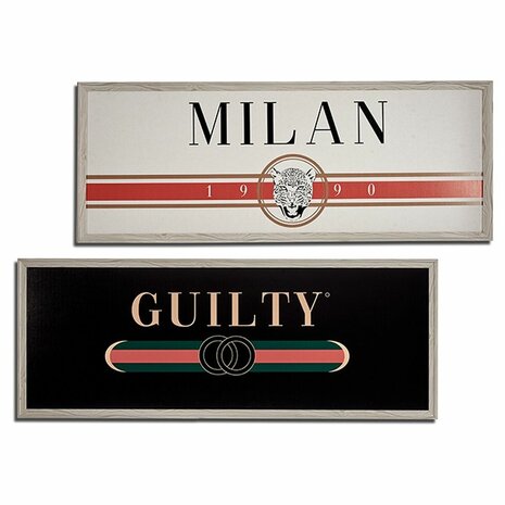 Schilderij GUILTY MILAN spaanderplaat 2 x 46 x 121 cm (4 Stuks) 2