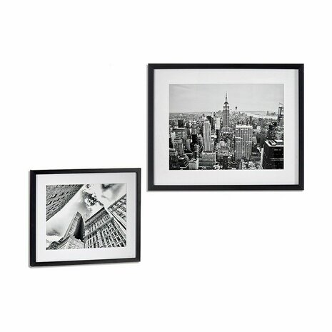 Schilderij Gebouw Hout Glas 43 x 3 x 53 cm (6 Stuks) 2