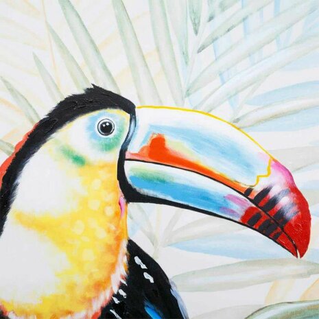 Schilderij Alexandra House Living Toucan Canvas Sparrenhout 120 x 3 x 90 cm 2