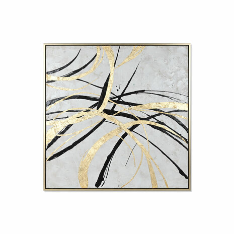 Schilderij Home ESPRIT Wit Gouden Abstract Modern 131 x 4 x 131 cm 1