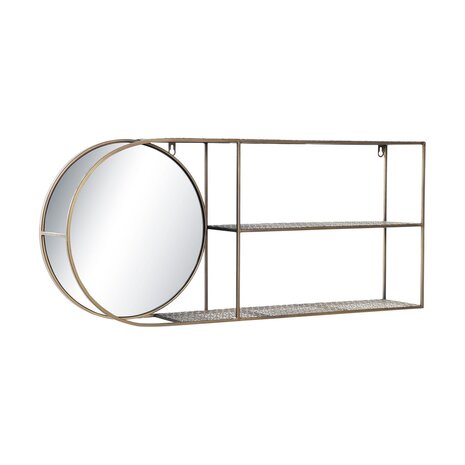 Wandspiegel DKD Home Decor Spiegel Gouden Metaal Modern (80 x 13 x 35 cm) 2