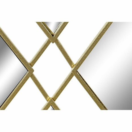 Wandspiegel DKD Home Decor Spiegel Gouden Metaal Ruiten (63 x 2 x 90 cm) 3