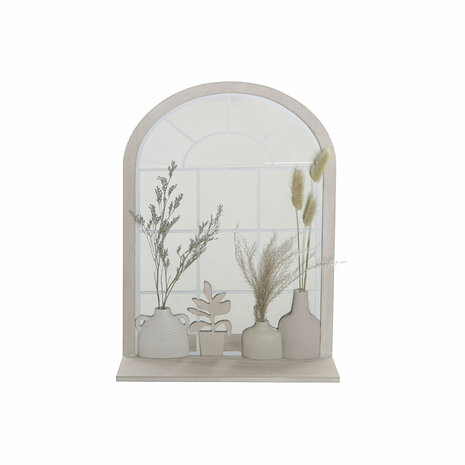 Wandspiegel DKD Home Decor Vaas Kristal Beige MDF Hars Cottage (35 x 10 x 50 cm) 1