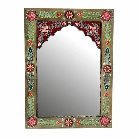 Wandspiegel DKD Home Decor Gebloemd Multicolour Hout MDF (41 x 2 x 56 cm) 1