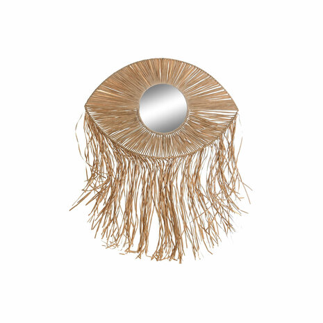 Wandspiegel DKD Home Decor 61 x 6 x 80 cm Ijzer Natuurlijke Vezel Bali 1