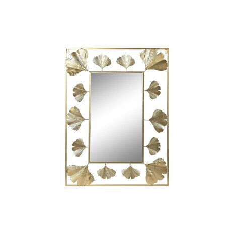 Wandspiegel DKD Home Decor Gouden Metaal Blad van een plant (71 x 1 x 97 cm) 1
