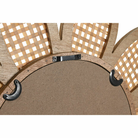 Wandspiegel DKD Home Decor Kristal Natuurlijk Bruin Bamboe Tropisch 60 x 2 x 60 cm Zon 2