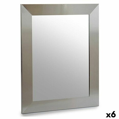 Wandspiegel Zilverkleurig Hout Kristal 39 x 1,5 x 49 cm (6 Stuks) 1