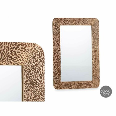 Wandspiegel Bruin Mangohout Lakens 90 x 60 x 2 cm 2
