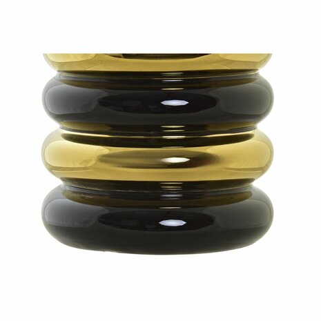 Vaas DKD Home Decor Porselein Zwart Gouden Tweekleurig Modern 15 x 15 x 29 cm 3