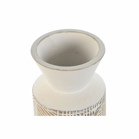 Vaas Home ESPRIT Wit Natuurlijk Mangohout Koloniaal 15 x 15 x 22,5 cm 2