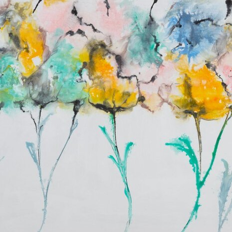 Schilderij Wit Multicolour Abstract 146 x 4 x 96 cm 2