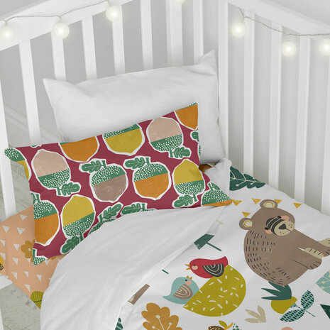 Dekbedovertrek set HappyFriday Moshi Moshi Harvestwood Multicolour Wieg voor baby&apos;s 2 Onderdelen 3