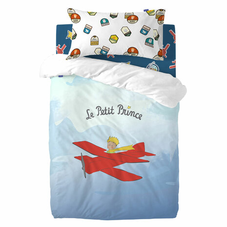 Dekbedovertrek set HappyFriday Le Petit Prince Son Avion Multicolour Wieg voor baby&apos;s 2 Onderdelen 1