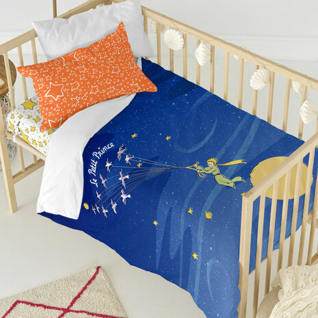 Dekbedovertrek set HappyFriday Le Petit Prince Migration Multicolour Wieg voor baby&apos;s 2 Onderdelen 2