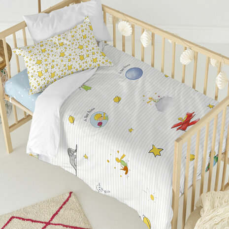 Dekbedovertrek set HappyFriday LE PETIT PRINCE Multicolour Wieg voor baby&apos;s 28 x 2 x 38 cm 2