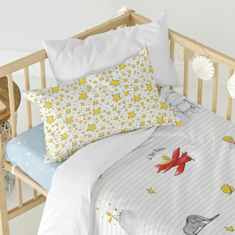 Dekbedovertrek set HappyFriday LE PETIT PRINCE Multicolour Wieg voor baby&apos;s 28 x 2 x 38 cm 3