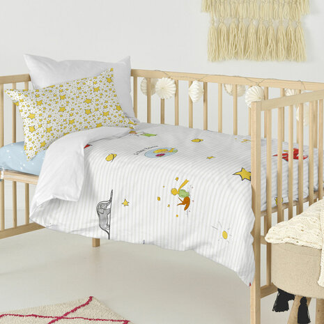 Dekbedovertrek set HappyFriday LE PETIT PRINCE Multicolour Wieg voor baby&apos;s 28 x 2 x 38 cm 4