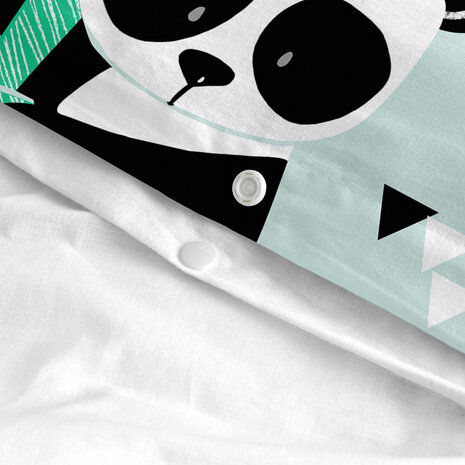 Dekbedovertrek set HappyFriday Moshi Moshi Panda Garden Blue Blauw Wieg voor baby&apos;s 2 Onderdelen 6