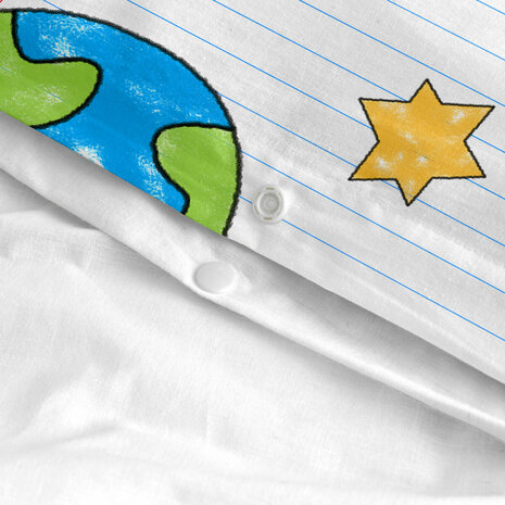 Dekbedovertrek set HappyFriday Mr Fox Space rocket Multicolour Wieg voor baby&apos;s 2 Onderdelen 6