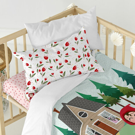 Dekbedovertrek set HappyFriday Mr Fox Red riding hood  Multicolour Wieg voor baby&apos;s 2 Onderdelen 4