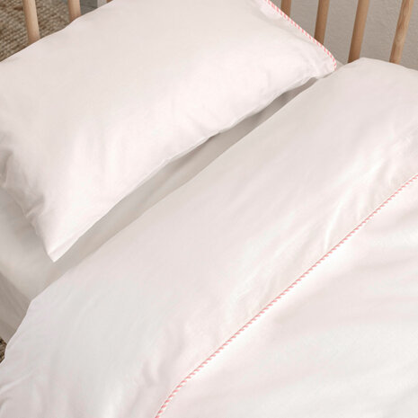 Dekbedovertrek set HappyFriday Basic Kids Roze Wieg voor baby&apos;s 2 Onderdelen 4