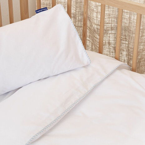 Dekbedovertrek set HappyFriday Basic Kids Blauw Wieg voor baby&apos;s 2 Onderdelen 5