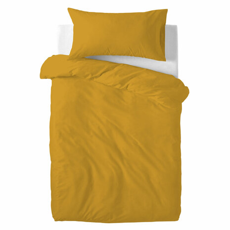 Dekbedovertrek set HappyFriday Basic Kids Mosterd Wieg voor baby&apos;s 2 Onderdelen 5