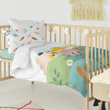 Dekbedovertrek set HappyFriday Mr Fox Dreaming   Multicolour Wieg voor baby&apos;s 2 Onderdelen 3