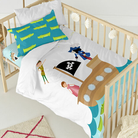 Dekbedovertrek set HappyFriday Mr Fox Flying boy Multicolour Wieg voor baby&apos;s 2 Onderdelen 2