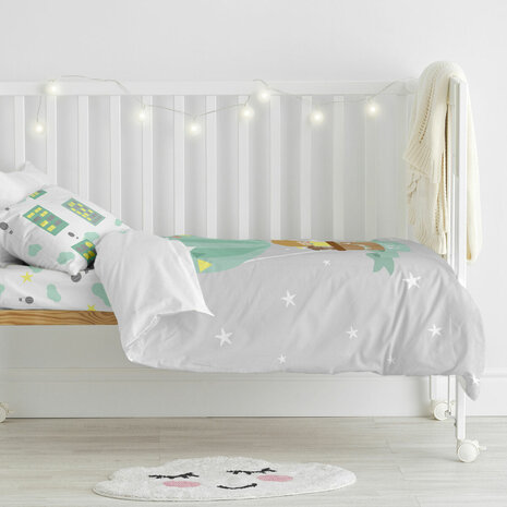 Dekbedovertrek set HappyFriday Happynois Air Balloon Multicolour Wieg voor baby&apos;s 2 Onderdelen 3