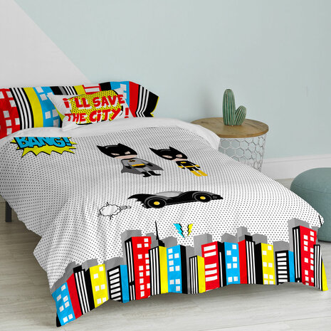 Dekbedovertrek set HappyFriday Mr Fox Bat Multicolour Bed van 80/90 2 Onderdelen 2
