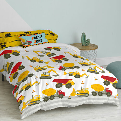 Dekbedovertrek set HappyFriday Mr Fox Machinery  Multicolour Bed van 80/90 2 Onderdelen 2