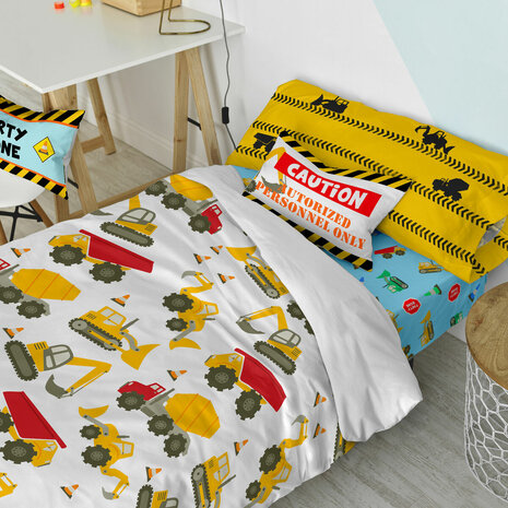 Dekbedovertrek set HappyFriday Mr Fox Machinery  Multicolour Bed van 80/90 2 Onderdelen 4