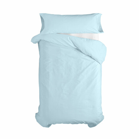 Dekbedovertrek set HappyFriday Basic Kids Blauw Bed van 80/90 2 Onderdelen 1