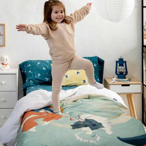 Dekbedovertrek set HappyFriday Mr Fox The warrior Multicolour Bed van 80/90 2 Onderdelen 3