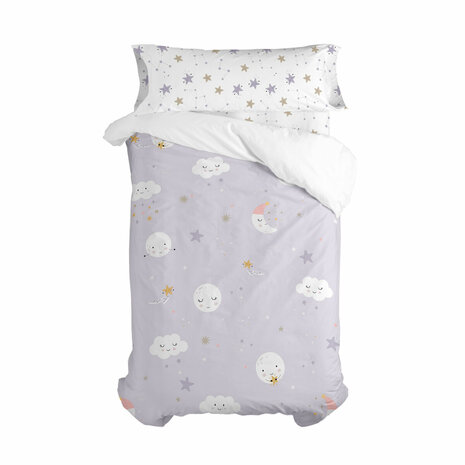Dekbedovertrek set HappyFriday Moshi Moshi Moons Multicolour Bed van 80/90 2 Onderdelen 1