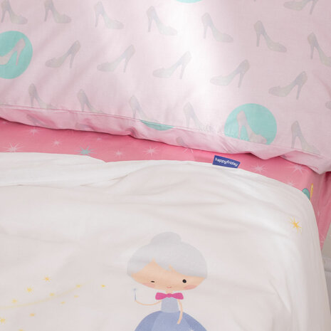 Dekbedovertrek set HappyFriday Multicolour Bed van 80/90 Assepoester 2 Onderdelen 3