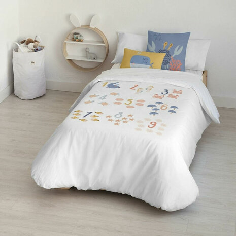 Dekbedovertrek Kids&Cotton Vikram Wit 155 x 220 cm 1