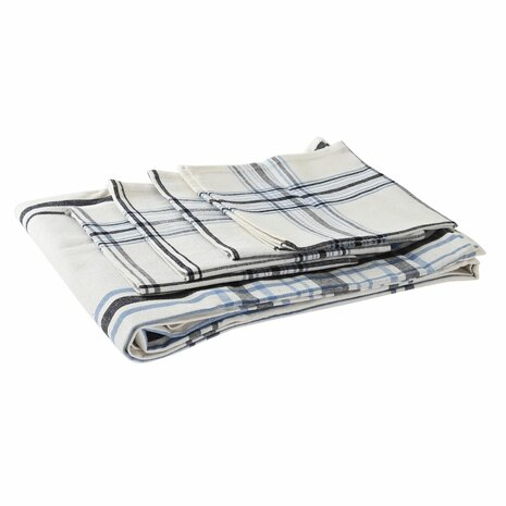 Tafelkleed en servetten DKD Home Decor 150 x 150 x 0,5 cm Zwart Beige Blauw Wit 2