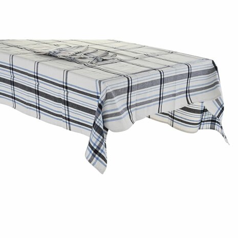 Tafelkleed en servetten DKD Home Decor 250 x 150 x 0,5 cm Beige Blauw 1