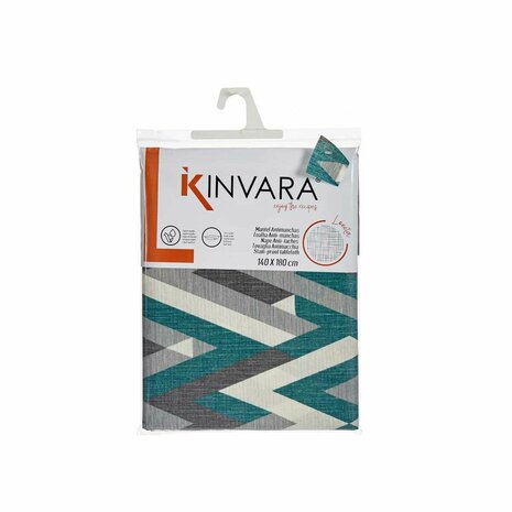 Tafelkleed Dun canvas Anti-vlek Strepen 140 x 180 cm Groen (10 Stuks) 4