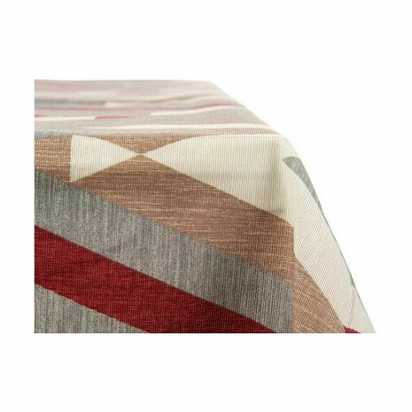 Tafelkleed Dun canvas Anti-vlek Strepen 140 x 180 cm Kastanjebruin (10 Stuks) 3