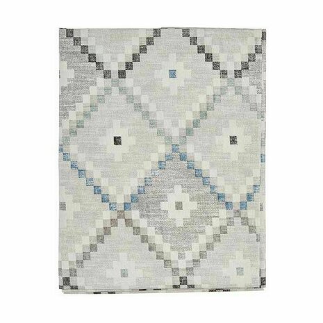 Tafelkleed Dun canvas Anti-vlek Ruiten 140 x 180 cm Blauw (6 Stuks) 3