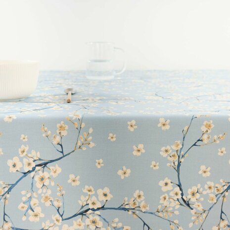 Tafelkleed Belum 0120-327 Blauw 100 x 155 cm Blommor 3