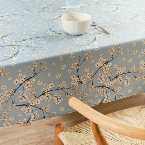 Tafelkleed Belum 0120-327 Blauw 100 x 155 cm Blommor 4