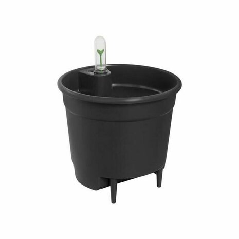 Bloempot Elho Zwart Polypropyleen Cirkelvormig Modern Ø 21 cm 21 cm 1