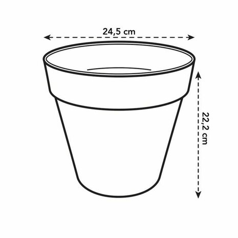 Bloempot Elho Loft Urban 25 Geel Ø 24,5 x 22,2 cm 5
