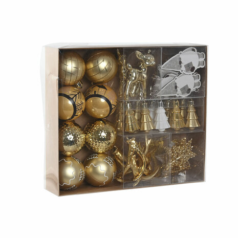 Kerstballen Home ESPRIT Gouden Polyethyleen 28 x 6 x 24 cm (55 Onderdelen) 1