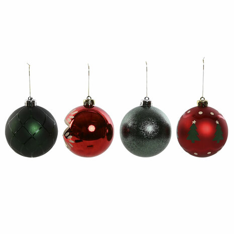 Kerstballen Home ESPRIT Rood Gouden Polyethyleen 32,5 x 8 x 32,5 cm (16 Onderdelen) 1